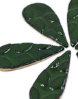 Dark Green 48mm Tear Drops - Handmade Ceramic tiles