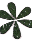 Dark Green 48mm Tear Drops - Handmade Ceramic tiles