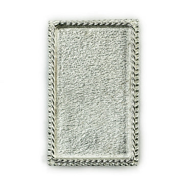 Ornate Brooch Rectangle  - Sterling Silver
