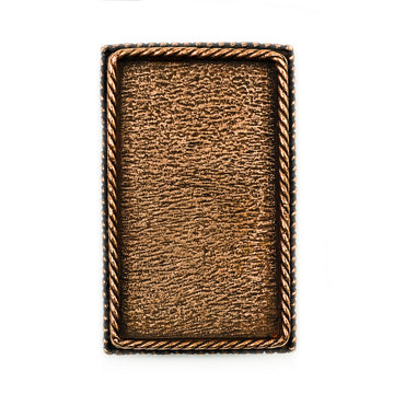 Ornate Brooch Rectangle  - Antique Copper
