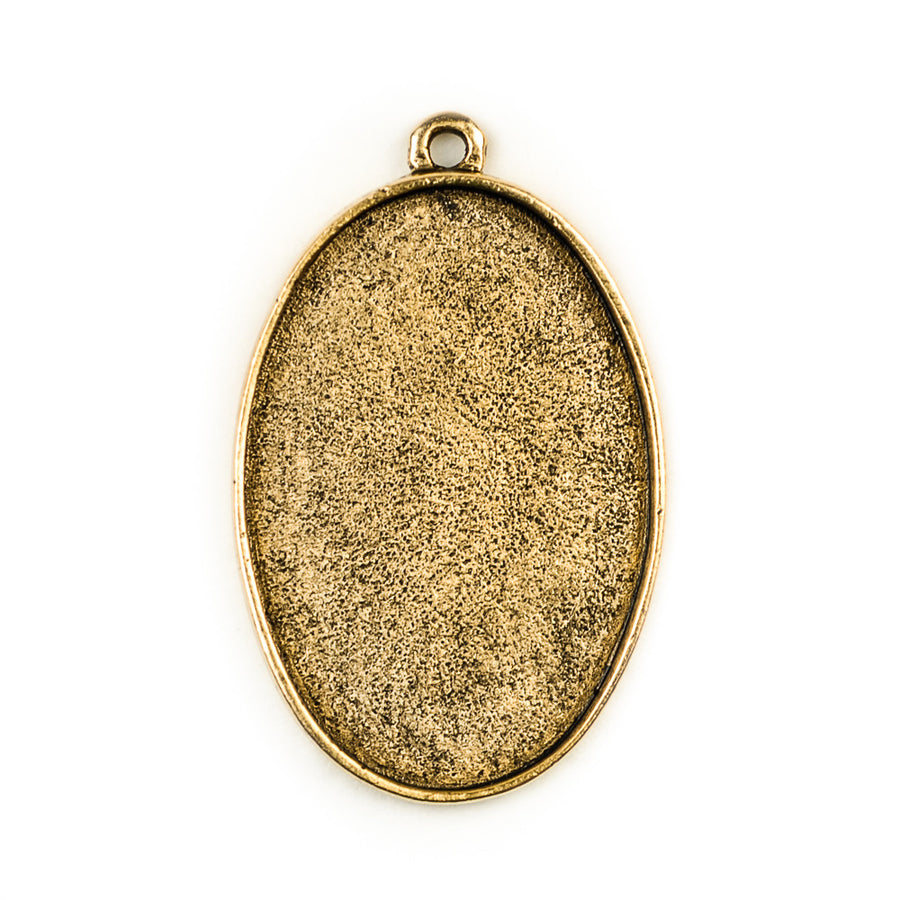 Pendant Oval  - Antique Gold