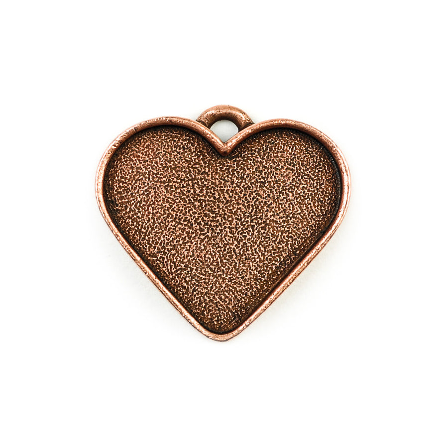 Pendant Heart  - Antique Copper