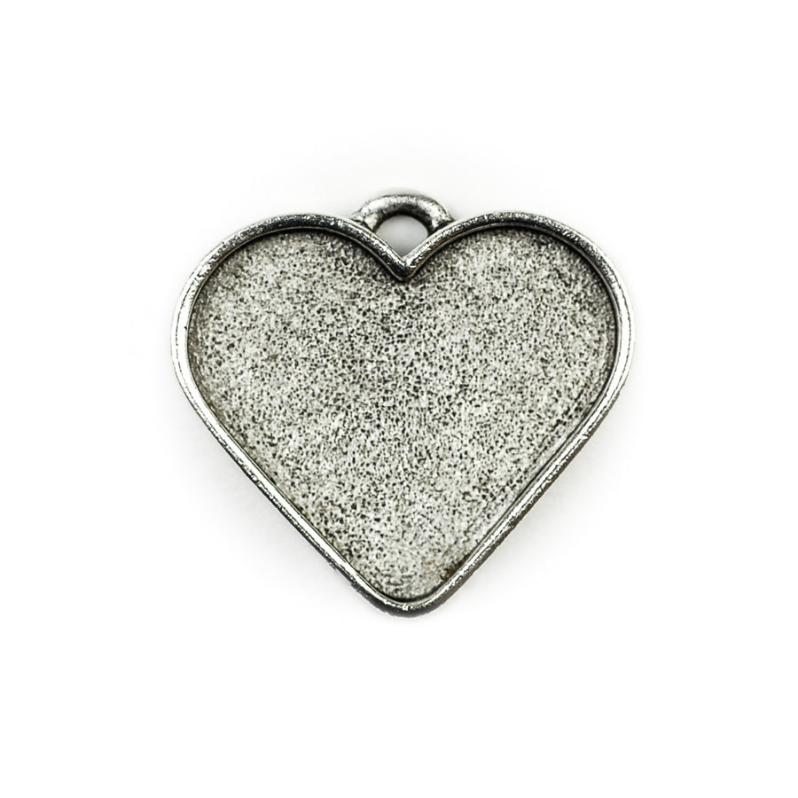 Pendant Heart  - Antique Silver
