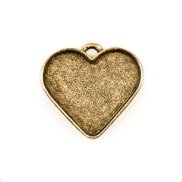 Pendant Heart  - Antique Gold