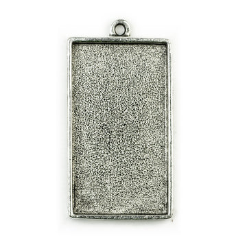 Pendant Rectangle - Antique Silver