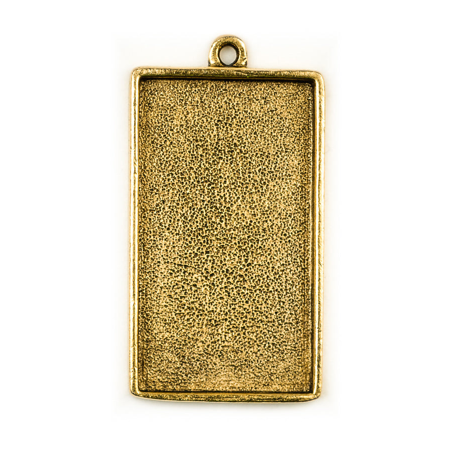 Pendant Rectangle - Antique Gold
