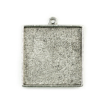 Pendant Square - Antique Silver