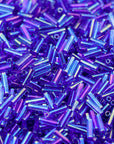 Cobalt Lined Sapphire AB Miyuki Bugle Bead