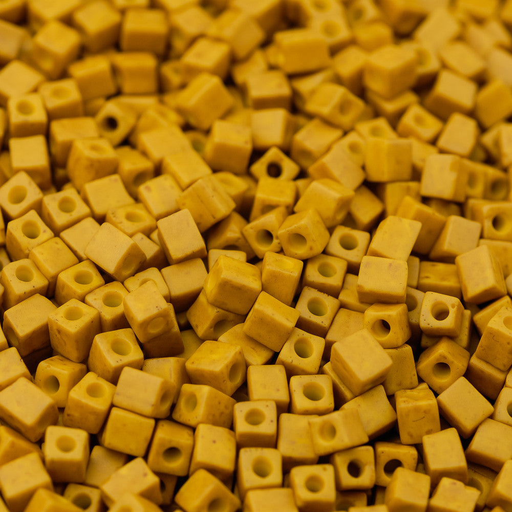 Matte Opaque Mustard Miyuki Cube Bead