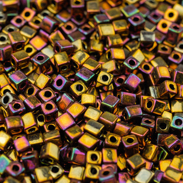 Metallic Gold Iris Miyuki Cube Bead