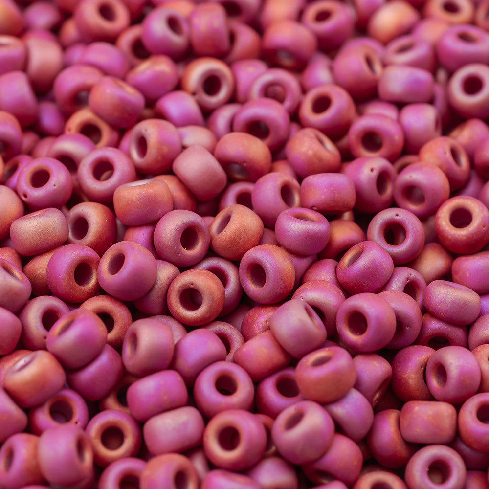 Matte Opaque Red AB Miyuki Seed Bead