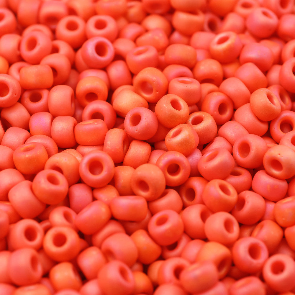 Matte Opaque Orange AB Miyuki Seed Bead