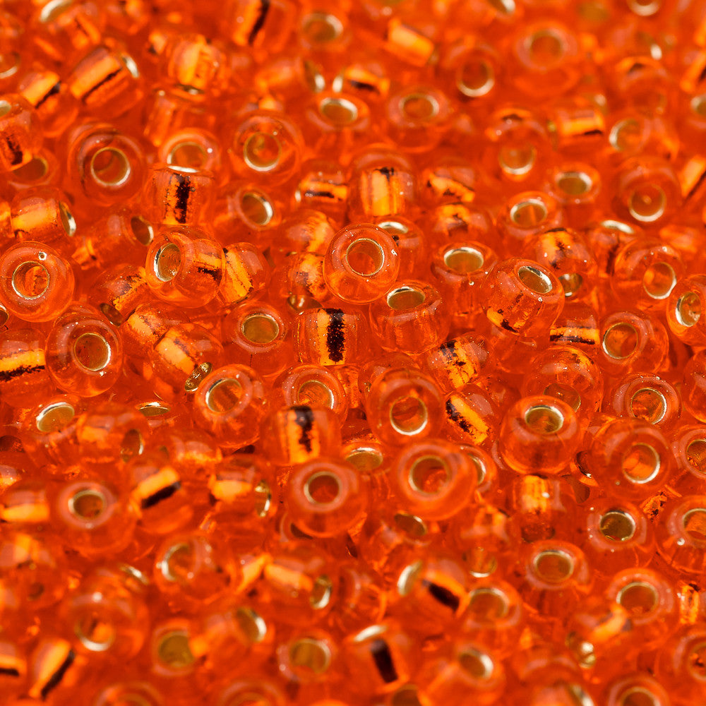 Orange Silver-lined Miyuki Seed Bead