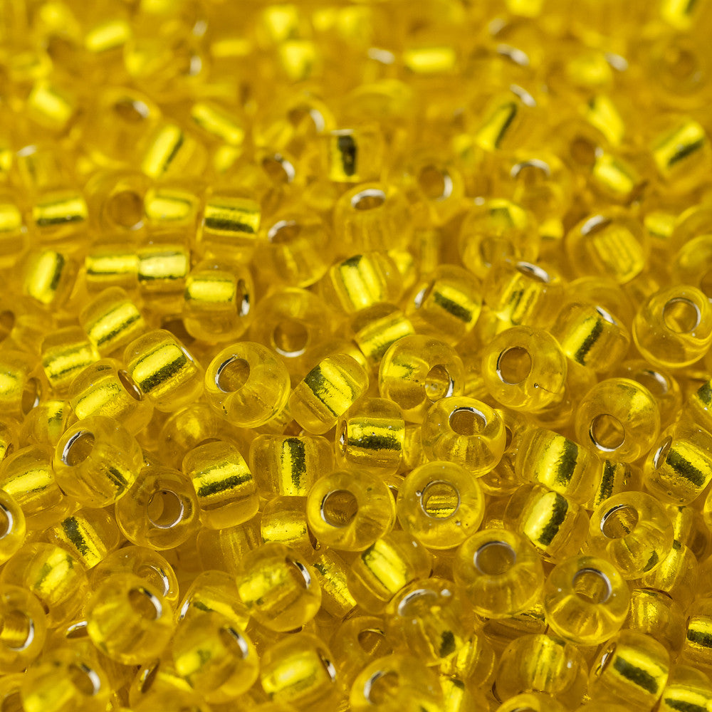 Yellow Silver-lined Miyuki Seed Bead