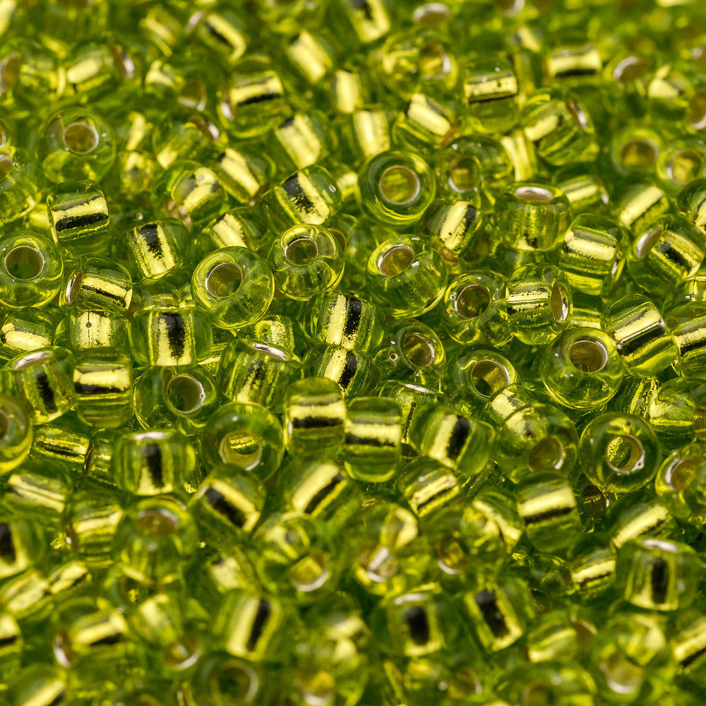 Chartreuse Silver-lined Miyuki Seed Bead