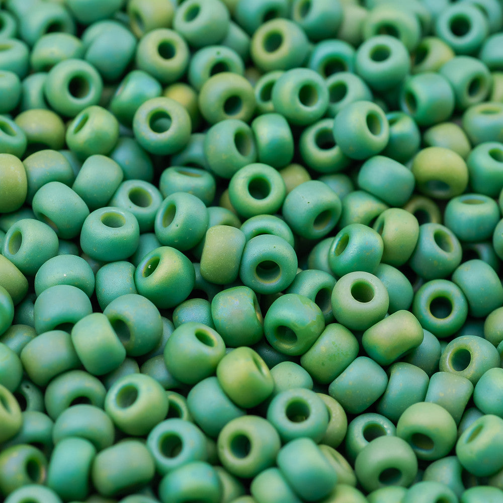 Matte Opaque Green AB Miyuki Seed Bead