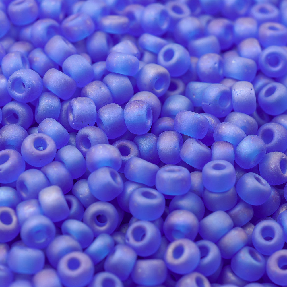 Matte Transparent Sapphire AB Miyuki Seed Bead