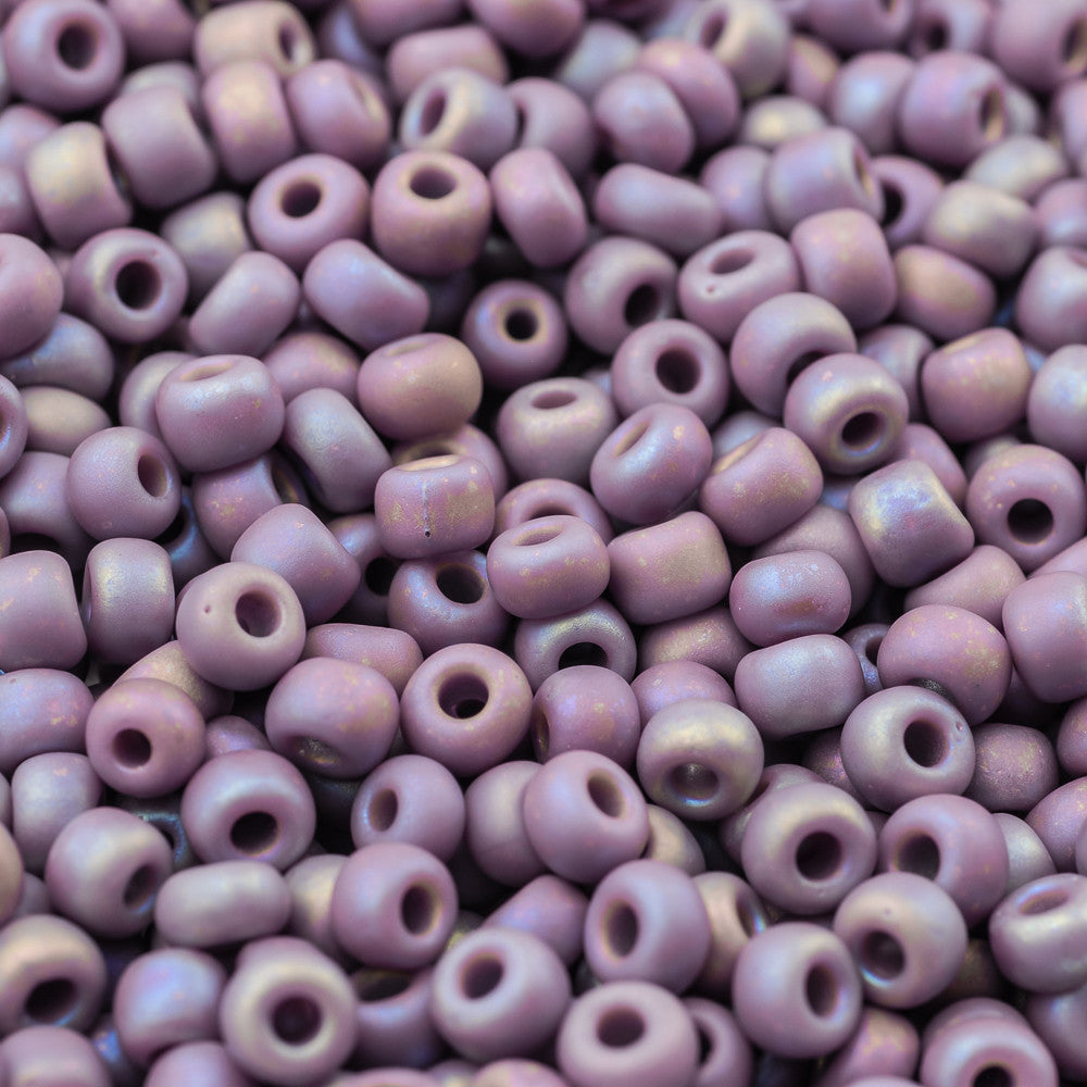 Matte Opaque Mauve AB Miyuki Seed Bead