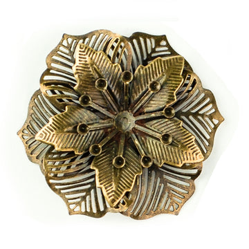 Hummingbird Florals - Style #2 - Brunished Bronze Lg. Flower