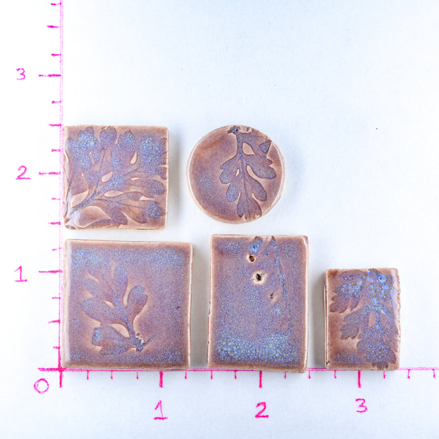 Violet & Periwinkle Glaze - Handmade Ceramic tiles