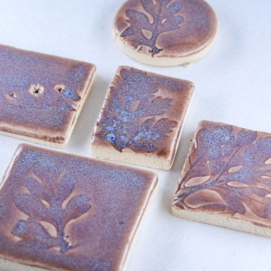 Violet & Periwinkle Glaze - Handmade Ceramic tiles