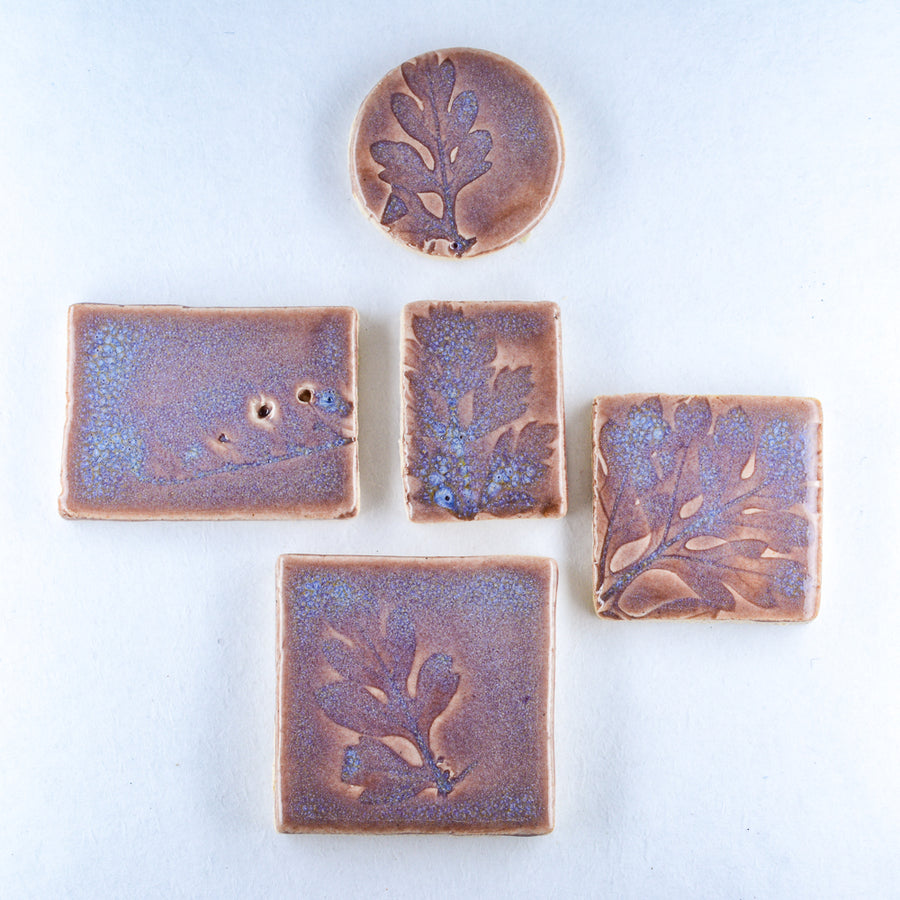 Violet & Periwinkle Glaze - Handmade Ceramic tiles