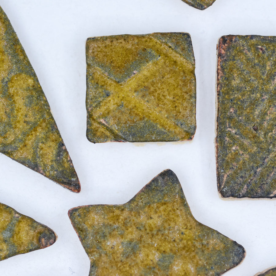 Matte Mustard Various Shapes - Handmade Ceramic tiles