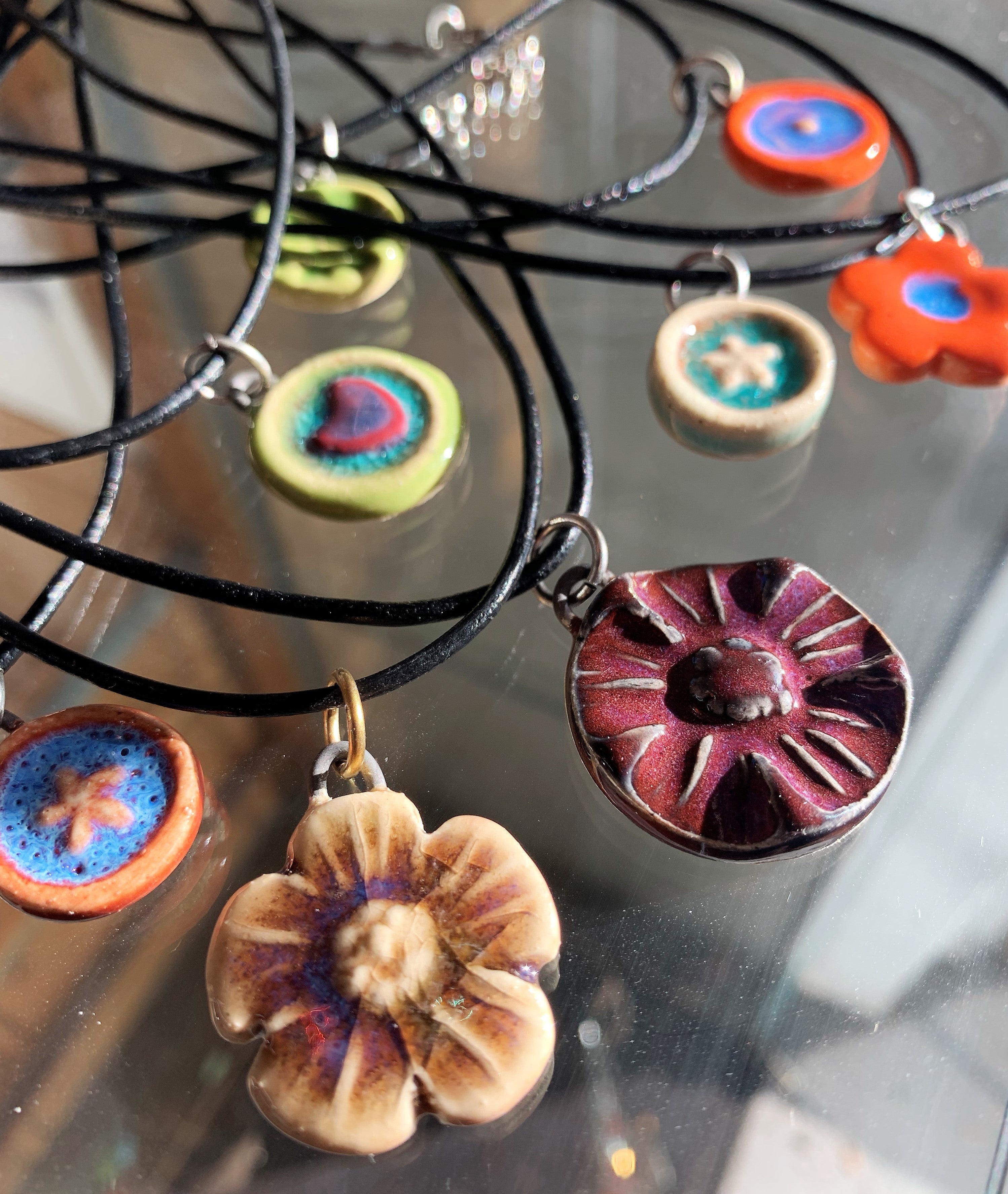 Ceramic Pendant Necklace – Luna Mosaic Arts