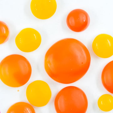 Frit Balls - Orange and Yellow Matte