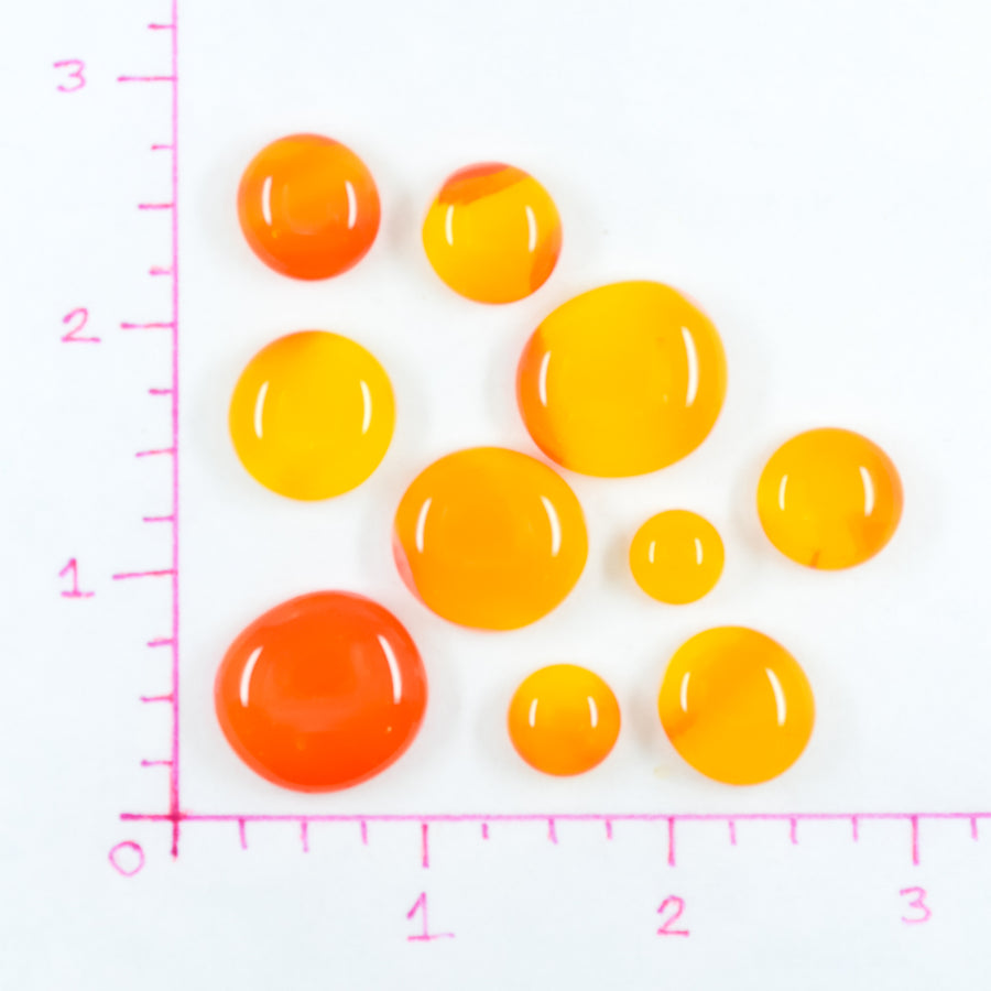 Frit Balls - Orange and Yellow Glossy