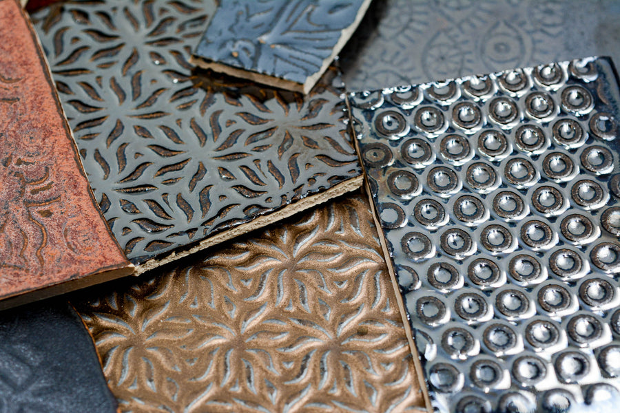 Metallics - Handmade Ceramic Tile Scraps