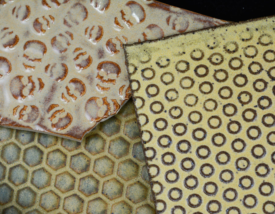 Yellow - Handmade Ceramic Tile Scraps - 1/2lb