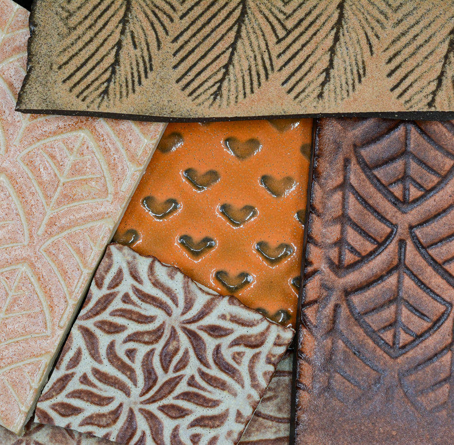 Orange - Handmade Ceramic Tile Scraps