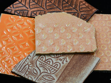 Orange - Handmade Ceramic Tile Scraps - 1/2lb