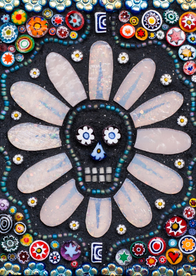 Day of the Dead Daisy - Blank Greeting Card
