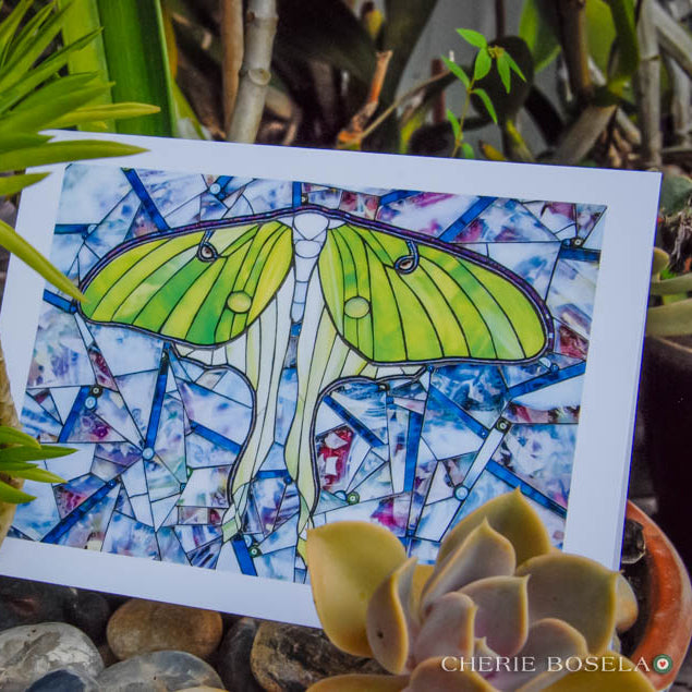 Luna Moth - Blank Greeting Card